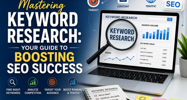 Mastering Keyword Research guide showing SEO strategy